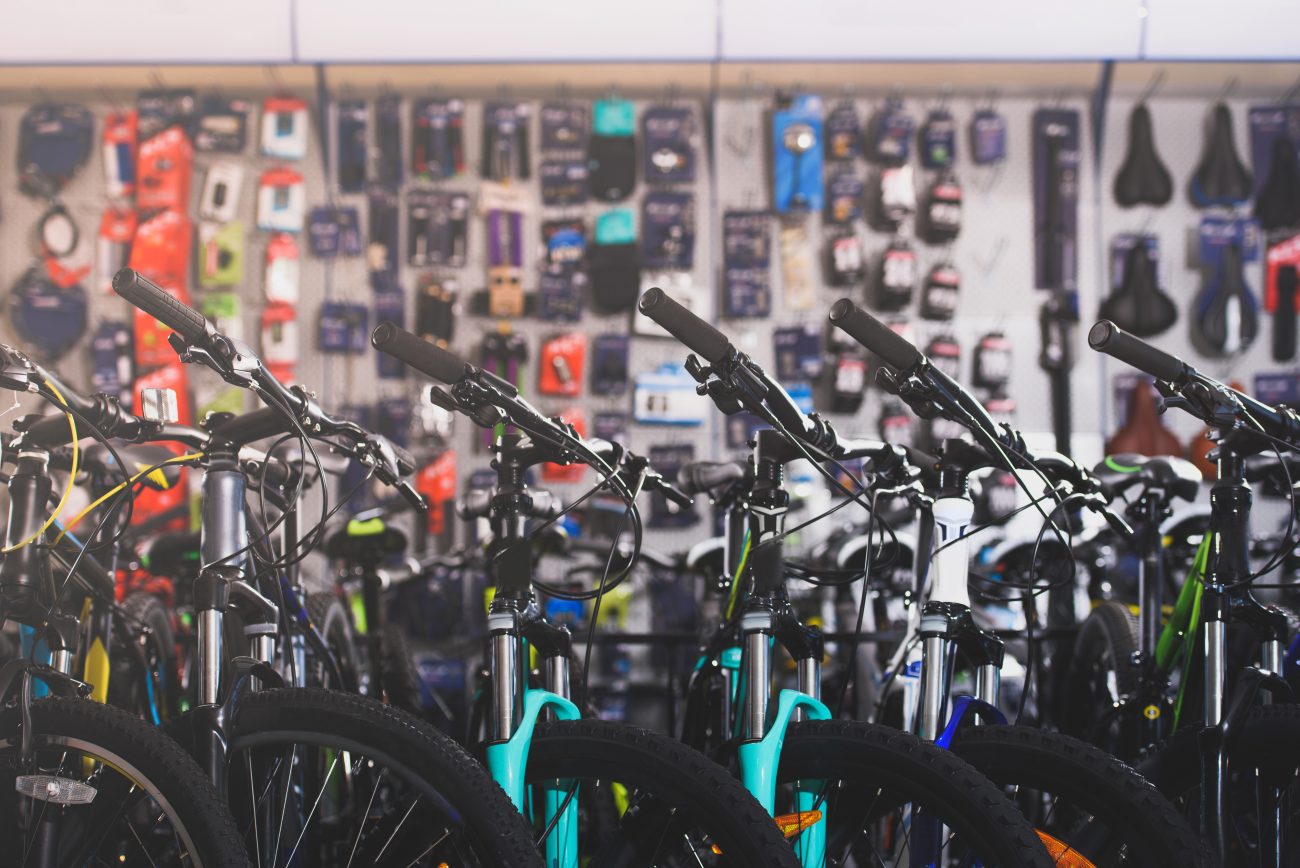 自転車専門店の様子